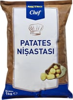 Metro Chef Patates Nişastası, 1 kg, İnce Toz Kıvamında, Gıda ve Pastacılık İçin