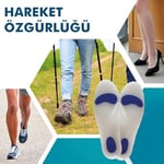 MG01 - Silikon Ortopedik | Ark Destekli, Darbe Emici, Topuk Dikeni Için Yumuşak Iç Tabanlık (41-42)