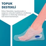 MG02 - Silikon 3/4 Ortopedik | Ark Destekli, Darbe Emici, Topuk Dikeni Için Yumuşak Iç Tabanlık (41-43)
