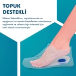 MG02 - Silikon 3/4 Ortopedik | Ark Destekli, Darbe Emici, Topuk Dikeni Için Yumuşak Iç Tabanlık (41-43)