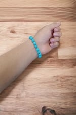 MGA DOĞAL TAŞ Turkuaz Firuze Taşı 10 mm Büyük Boy Kaliteli Orijianal Doğal Taş Bileklik
