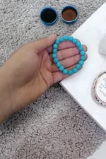 MGA DOĞAL TAŞ Turkuaz Firuze Taşı 10 mm Büyük Boy Kaliteli Orijianal Doğal Taş Bileklik