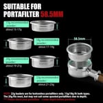 MHW-3BOMBER 58 mm Espresso Filtre Sepeti, 20g Çift Katmanlı Paslanmaz Çelik Yüksek Hassasiyetli Ekstraksiyon Portafilter Sepet Filtresi Çoğu 58 mm Portafiltreye Uyar, Ridged, FB5629-OS