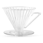 MHW-3BOMBER Kahve Damlatıcı, V60 Yeniden Kullanılabilir Koni Damla Demleme Kahve Filtre Kupası Barista için, PCTG Güvenli Malzeme, 1-2 Bardak, Şeffaf FC5805