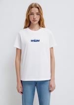 Miav Baskılı Beyaz Tişört Regular Fit/Normal Kesim 1610622-620