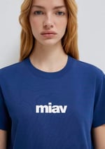 Miav Baskılı Lacivert Tişört Regular Fit/Normal Kesim 1610622-70722