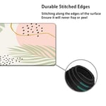 MIBITRI Klavye Mouse Pad Seti, Genişletilmiş Oyun Mouse Pad+Ergonomi Klavye Bilek Dinlenme Desteği, Hafıza Köpüğü, Kolay Yazma Ağrı Kesici, 3 Adet XXL Ultra Kalın Masa Paspası, Morandi Pembe