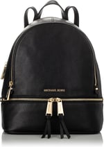 Michael Kors Kadın Rhea Zip Sırt Çantası Çanta, Siyah, 25.4x29.9x11.4 santimetre
