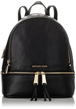 Michael Kors Kadın Rhea Zip Sırt Çantası Çanta, Siyah, 25.4x29.9x11.4 santimetre