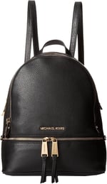 Michael Kors Kadın Rhea Zip Sırt Çantası Çanta, Siyah, 25.4x29.9x11.4 santimetre