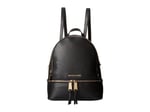 Michael Kors Kadın Rhea Zip Sırt Çantası Çanta, Siyah, 25.4x29.9x11.4 santimetre