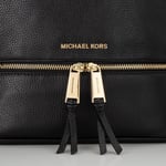 Michael Kors Kadın Rhea Zip Sırt Çantası Çanta, Siyah, 25.4x29.9x11.4 santimetre