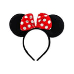 Mickey -Mini Mouse Taç Fiyonklu Taç (Kırmızı) - Seçenekler: Kırmızı, Pembe