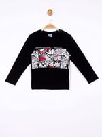 Mickey Uzun Kol Tshirt MC18356 Siyah