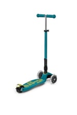 Micro Maxi Deluxe Foldable Led 3 Tekerlekli Katlanabilir Scooter Petrol Yeşili, 5-12 Yaş, Ayarlanabilir Gidon, Işıklı Tekerlekler, 50 Kg Taşıma Kapasitesi