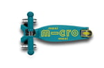 Micro Maxi Deluxe Foldable Led 3 Tekerlekli Katlanabilir Scooter Petrol Yeşili, 5-12 Yaş, Ayarlanabilir Gidon, Işıklı Tekerlekler, 50 Kg Taşıma Kapasitesi
