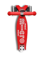 Micro Maxi Deluxe Foldable Led 3 Tekerlekli Katlanabilir Scooter Kırmızı, 5-12 Yaş, Ayarlanabilir Gidon, Işıklı Tekerlekler, 50 Kg Taşıma Kapasitesi