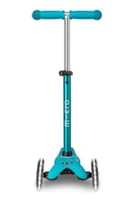 Micro Mini Deluxe Led 3 Tekerlekli Scooter Aqua, 1-5 Yaş, Denge ve Koordinasyon Geliştirici, Işıklı Tekerlekler, Katlanabilir,, 50 Kg Taşıma Kapasitesi