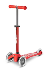 Micro Scooter Mini Micro Deluxe Red (Led) Mini Micro Deluxe Red Scooter, Çocuklar, Kırmızı, 2-5 yaş
