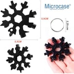 Microcase 18in1 Paslanmaz Çelik Kar Tanesi Taşınabilir Çok Fonksiyonlu Alyan Anahtarlık AL4245 (Beyaz)