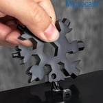 Microcase 18in1 Paslanmaz Çelik Kar Tanesi Taşınabilir Çok Fonksiyonlu Alyan Anahtarlık AL4245 (Beyaz)
