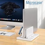 Microcase Ayarlanabilir Çok Amaçlı Telefon Tutuculu Laptop Notebok Macbook için Dikey Stand-AL4495 (Siyah)