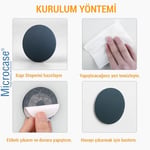 Microcase Darbe Önleyici Yapışkanlı Silikon Kapı Kolu Stoperi Tamponu Kare Tasarım - AL5004 3 Adet (GRİ) - Seçenekler: GRİ, BEYAZ, PEMBE, SİYAH