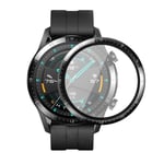 Microcase Huawei Watch GT2 46mm Tam Kaplayan Kavisli Ekran Koruyucu 3D Pet Film - Siyah