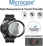 Microcase Huawei Watch GT2 46mm Tam Kaplayan Kavisli Ekran Koruyucu 3D Pet Film - Siyah