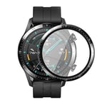 Microcase Huawei Watch GT2 46mm Tam Kaplayan Kavisli Ekran Koruyucu 3D Pet Film - Siyah
