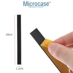 Microcase Kesilip Ayarlanabilir Silikon Aşınmaya Dayanıklı Ses Önleyici Bavul Valiz Teker Kılıfı Siyah -AL4830 8 Adet