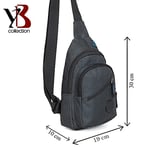 Microcase YB Collection Unisex Kulaklık Çıkışlı Çapraz Göğüs Sırt Çantası - Füme AL3631