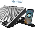 Microcase ZR608 Telefon Tutacaklı 6 Kademe Yükseklik Ayarlı 8 Fanlı Laptop Soğutucu - AL5211