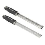 Microplane Narenciye, sert peynir, zencefil, çikolata, hindistan cevizi ve yer mantarı için Premium Classic serisinden Microplane Zester rende ince siyah paslanmaz çelik