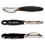 Microplane Profesyonel Soyucu, Paslanmaz Çelik, Siyah