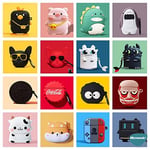 Microsonic Airpods 4.Nesil/ANC Kılıf Cartoon Figürlü Silikon Crtn-Fgr-Drth-Vdr [AirPods 4 ile Uyumlu Kılıf - Black] - Seçenekler: AirPods 1 / 2, AirPods Pro 2. Nesil, AirPods 3...