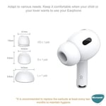 Microsonic AirPods Pro 2.Nesil için Kulaklık Uçları - 6 set (XS/S/L) [AirPods Pro 2. Nesil ile Uyumlu Kılıf - Beyaz] - Seçenekler: AirPods Pro 2. Nesil, AirPods Pro 3, AirPods Pro