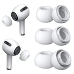 Microsonic AirPods Pro 2.Nesil için Kulaklık Uçları - 6 set (XS/S/L) [AirPods Pro 2. Nesil ile Uyumlu Kılıf - Beyaz] - Seçenekler: AirPods Pro 2. Nesil, AirPods Pro 3, AirPods Pro