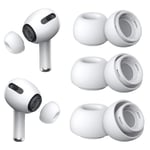 Microsonic AirPods Pro 2.Nesil için Kulaklık Uçları - 6 set (XS/S/L) [AirPods Pro 2. Nesil ile Uyumlu Kılıf - Beyaz] - Seçenekler: AirPods Pro 2. Nesil, AirPods Pro 3, AirPods Pro