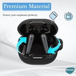 Microsonic Anker Soundcore Liberty 4 NC için Kılıf Askılı Mat Silikon Siyah [Soundcore Liberty 4 NC ile Uyumlu Kılıf - Siyah] - Seçenekler: Soundcore Liberty 4 NC, Soundcore Liberty 4 Pro...