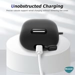 Microsonic Anker Soundcore Liberty 4 NC için Kılıf Askılı Mat Silikon Siyah [Soundcore Liberty 4 NC ile Uyumlu Kılıf - Siyah] - Seçenekler: Soundcore Liberty 4 NC, Soundcore Liberty 4 Pro...