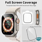 Microsonic Apple Watch Ultra Tam Kaplayan Cam Ekran Koruyucu V2 Gümüş [Watch Ultra ile Uyumlu Ekran Koruyucu - Gümüş]