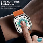 Microsonic Apple Watch Ultra Tam Kaplayan Cam Ekran Koruyucu V2 Gümüş [Watch Ultra ile Uyumlu Ekran Koruyucu - Gümüş]