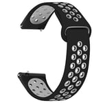 Microsonic Huawei Watch GT 3 Pro 46mm Titanyum için Rainbow Gently Band Kordon Siyah Gri [Watch GT3 Pro 46mm Titanyum ile Uyumlu Kordon - Siyah - Gri]