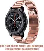 Microsonic Huawei Watch GT3 42mm için Metal Stainless Steel Kordon Rose Gold [Watch GT3 42mm ile Uyumlu Kordon - Rose Gold]
