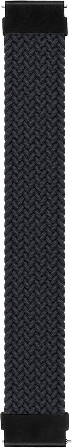Microsonic Realme Watch S Pro için Kordon, (Small Size, 135mm) Braided Solo Loop Band Siyah [Watch S Pro ile Uyumlu Kordon - Siyah]