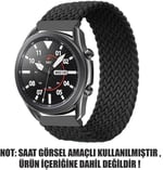 Microsonic Realme Watch S Pro için Kordon, (Small Size, 135mm) Braided Solo Loop Band Siyah [Watch S Pro ile Uyumlu Kordon - Siyah]