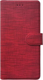 Microsonic Reeder P13 Blue Max 2021 128 GB için Kılıf Fabric Book Wallet Kırmızı [P13 Blue Max 2021 128 GB ile Uyumlu Kılıf - Kırmızı]