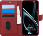 Microsonic Reeder P13 Blue Max 2021 128 GB için Kılıf Fabric Book Wallet Kırmızı [P13 Blue Max 2021 128 GB ile Uyumlu Kılıf - Kırmızı]