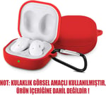Microsonic Samsung Galaxy Buds 2 için Kılıf Mat Silikon Kırmızı [Buds 2 ile Uyumlu Kılıf - Kırmızı]